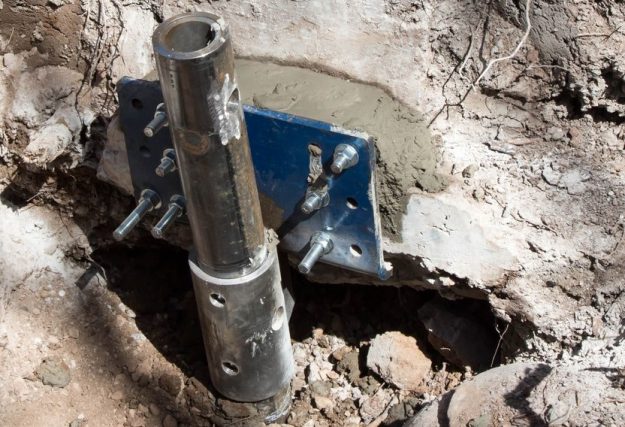helical pier drilling foundation fix