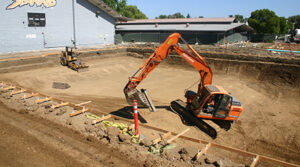 Lassiter Excavating pool excavation Mountain View H.S.