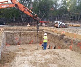 Lassiter Excavating swimming pool piers